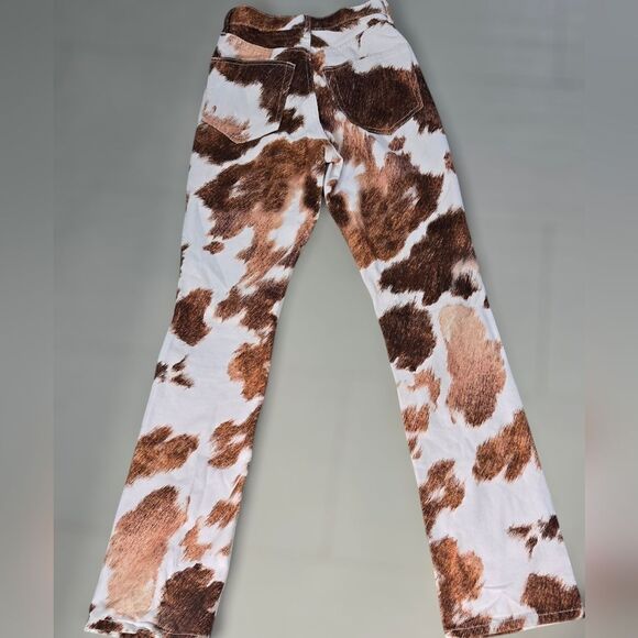 WeWoreWhat On-trend cow print denim, a statement outfit NWOT. - Picture 5 of 5